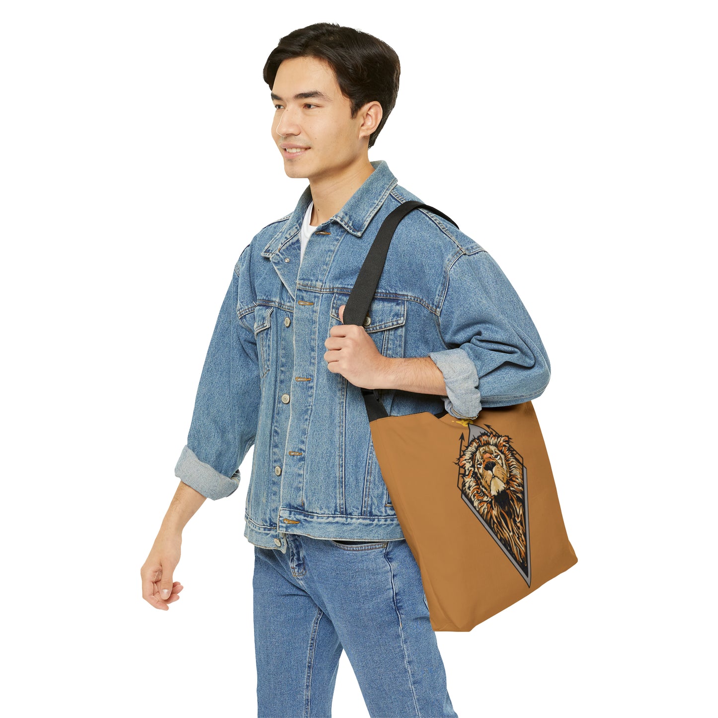 King Lion Adjustable Tote (Tan): Functional Elegance