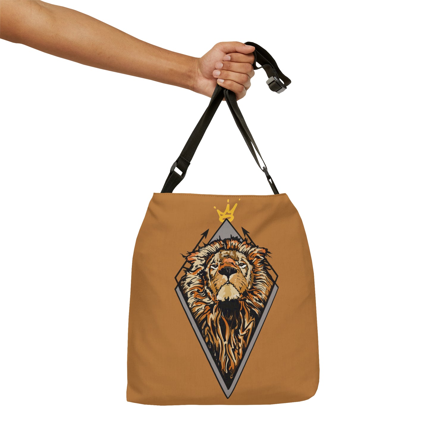 King Lion Adjustable Tote (Tan): Functional Elegance