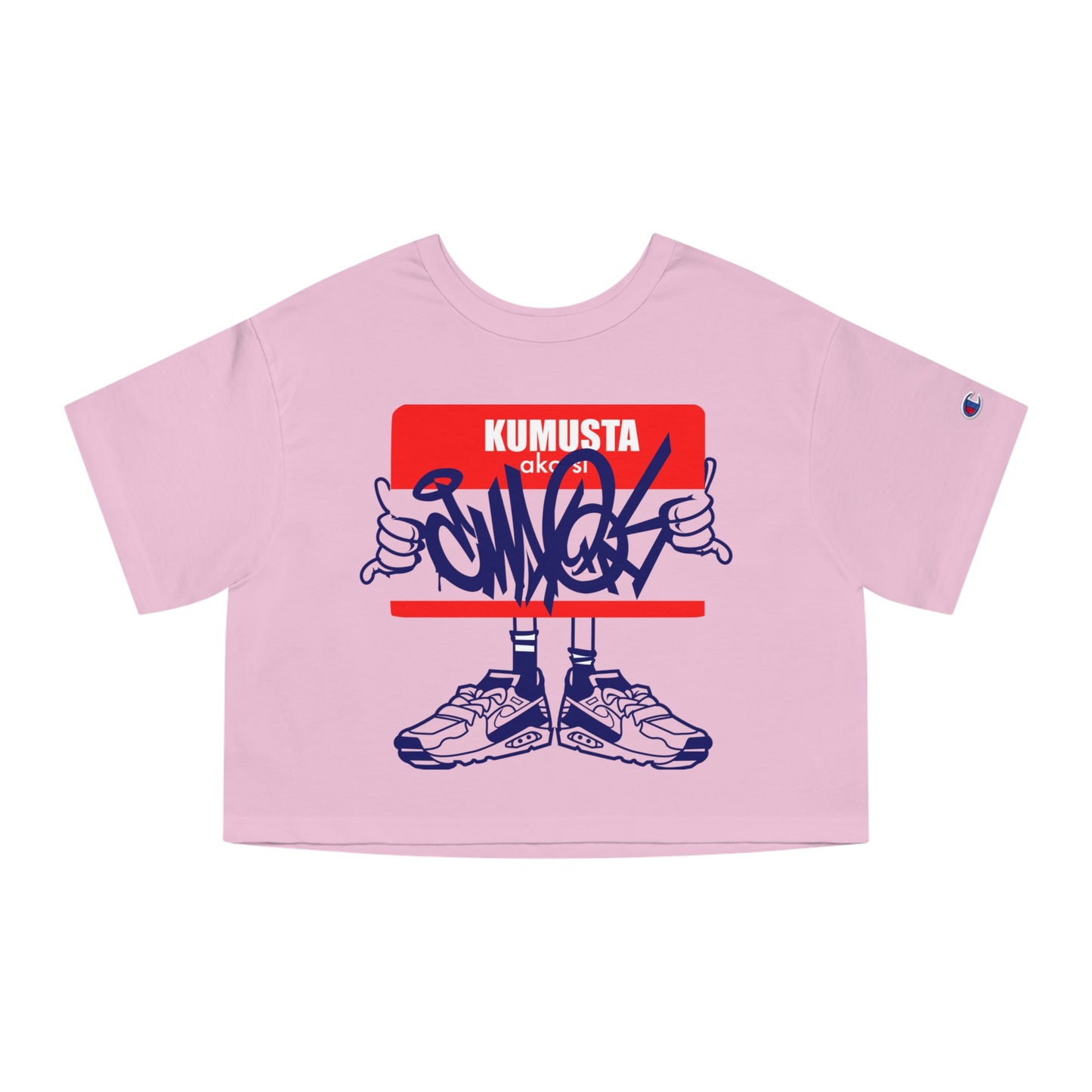 “Kumusta Ako Si” Graffiti Tag Cropped Tee