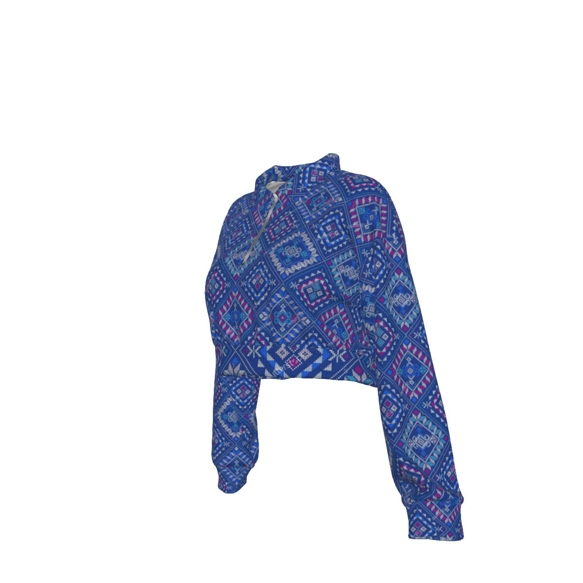 Weave the Way Half-Zip Cropped Pullover (Indigo Dreams Edition)
