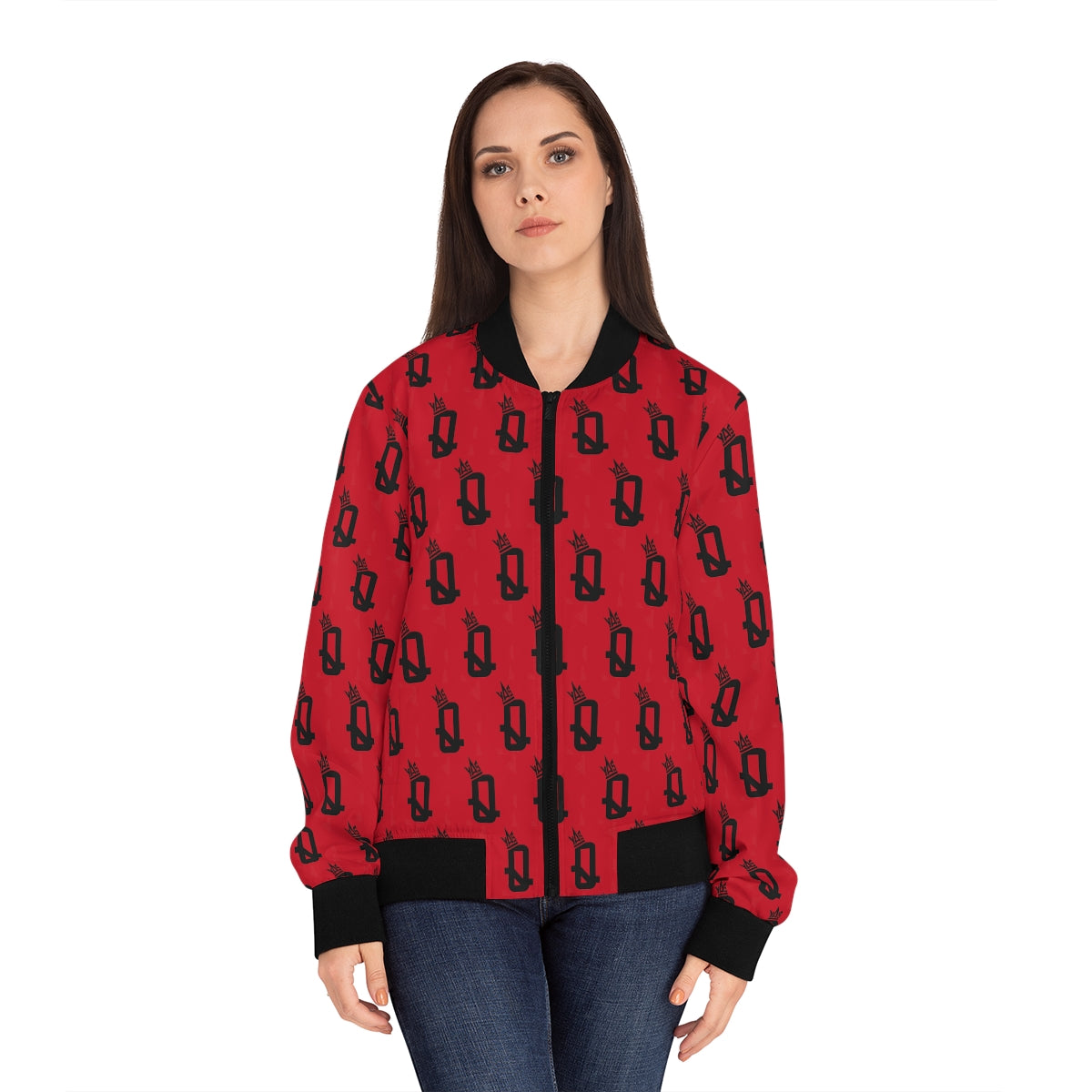Brown Skin Ladies (RED) Bomber Jacket