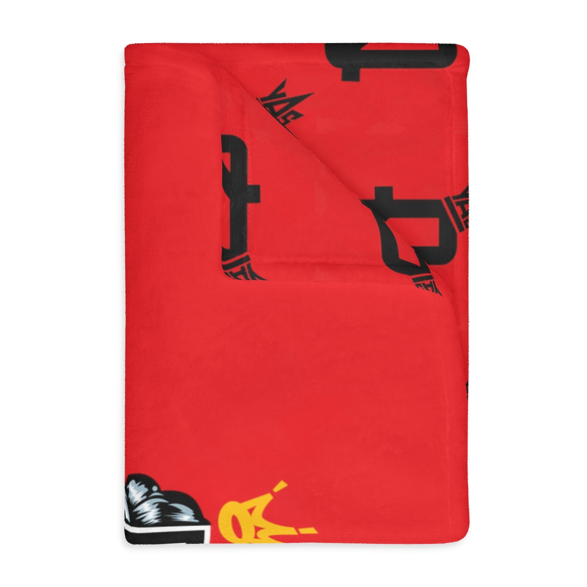 Red Proud Queen Velveteen Minky Blanket (Two-sided print)