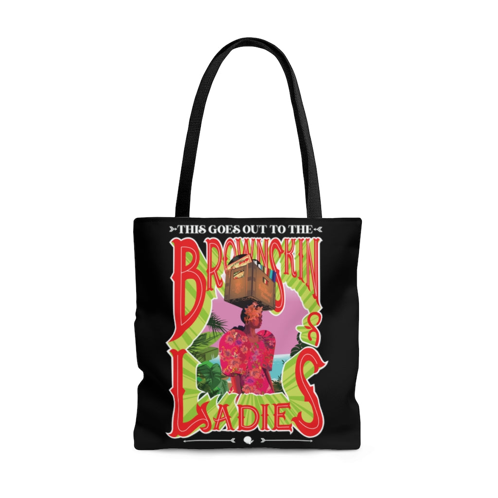 Brown Skin Ladies (Black) Tote Bag