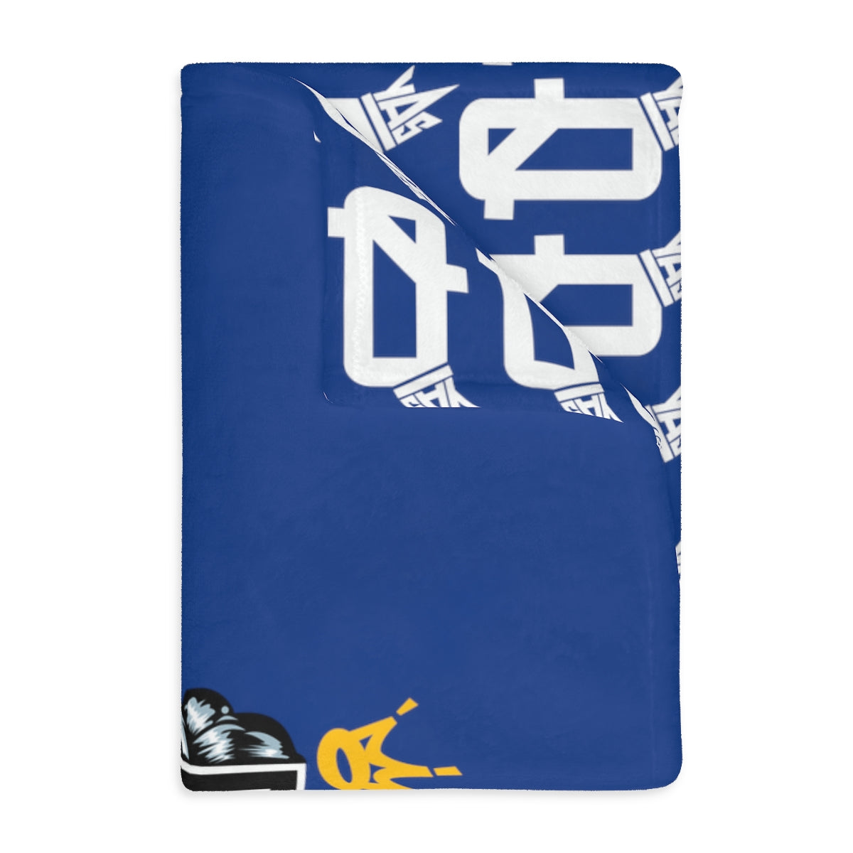Blue Proud Queen Velveteen Minky Blanket (Two-sided print)