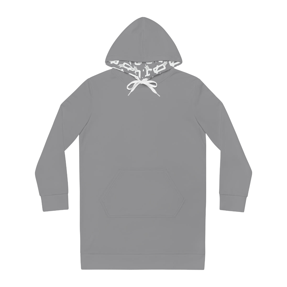 Gray Brown Skin Ladies Hoodie Dress