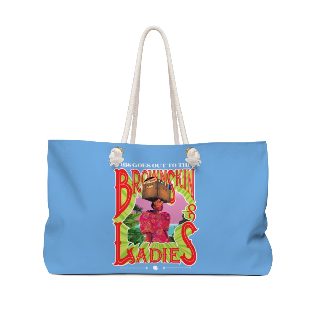 Brown Skin Ladies (Light Blue) Weekender Bag