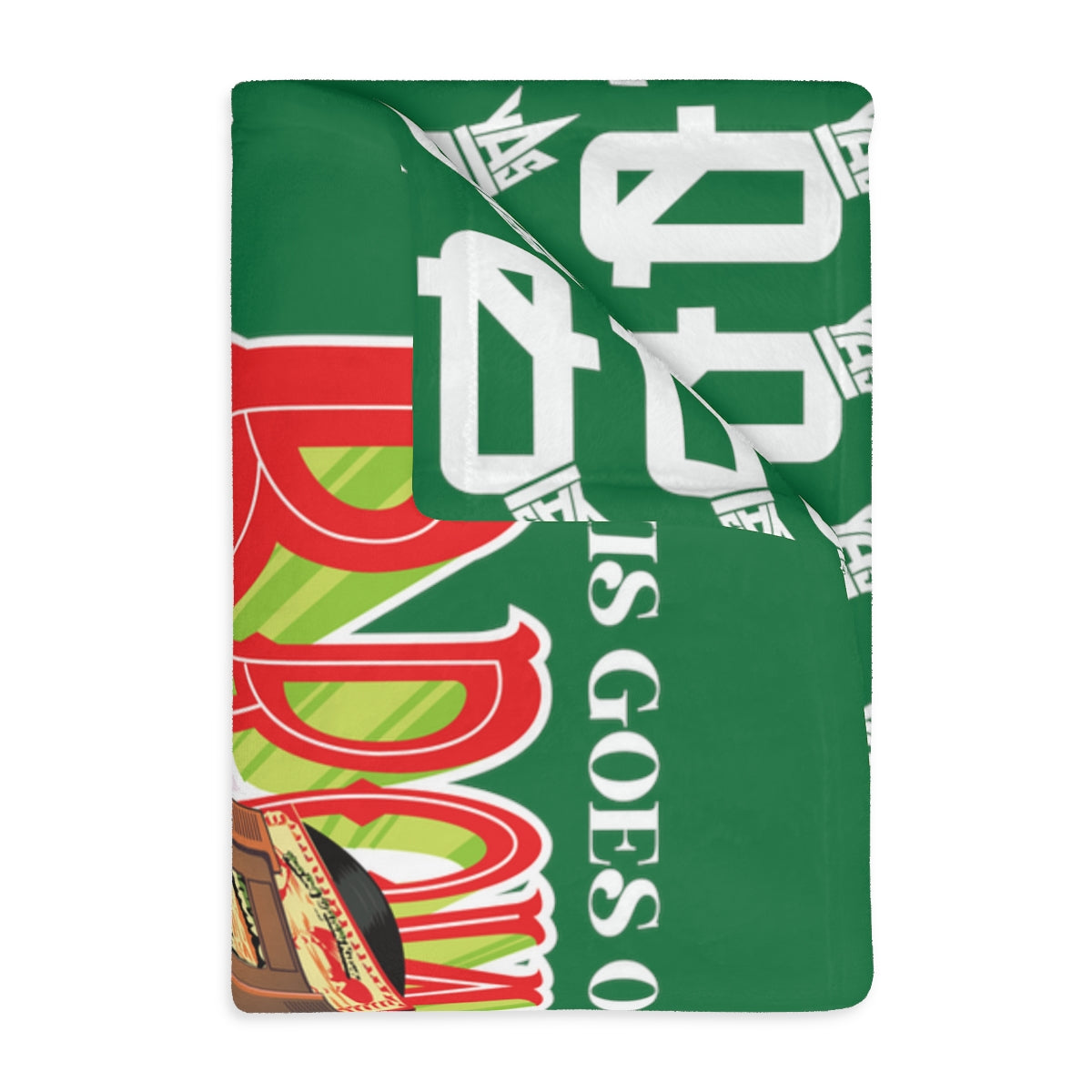 Green Brown Skin Ladies Velveteen Minky Blanket (Two-sided print)