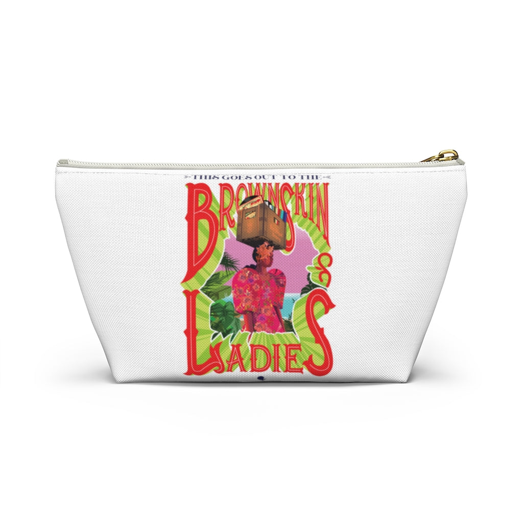 Brown Skin Ladies Accessory Pouch w T-bottom