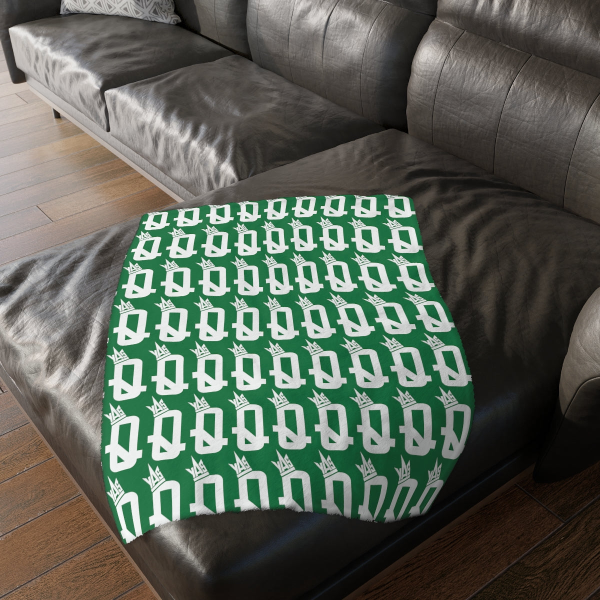 Green Brown Skin Ladies Velveteen Minky Blanket (Two-sided print)