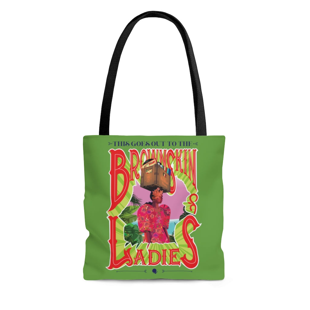 Brown Skin Ladies (Green) Tote Bag