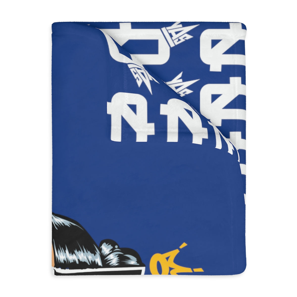 Blue Proud Queen Velveteen Minky Blanket (Two-sided print)