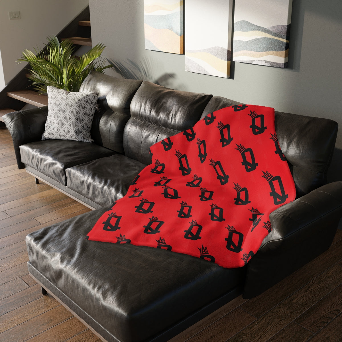 Red Proud Queen Velveteen Minky Blanket (Two-sided print)