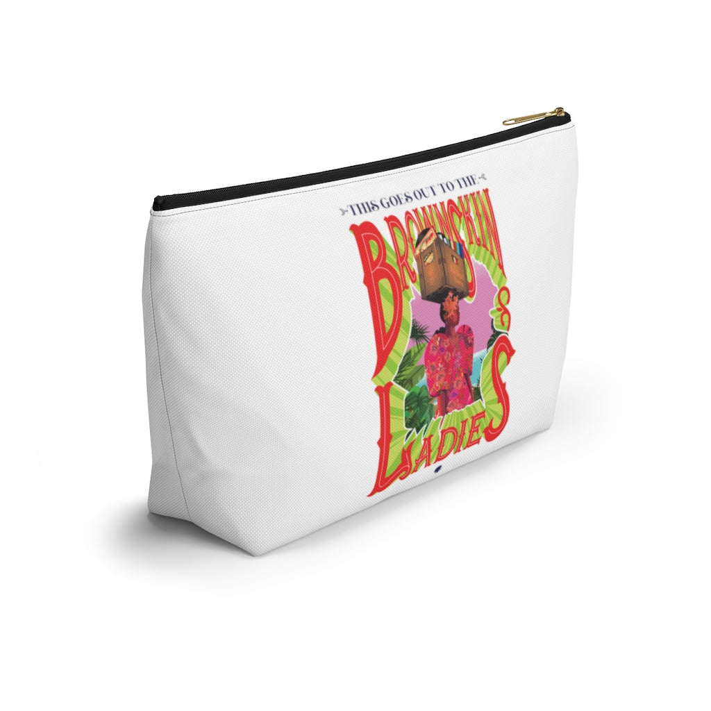 Brown Skin Ladies Accessory Pouch w T-bottom