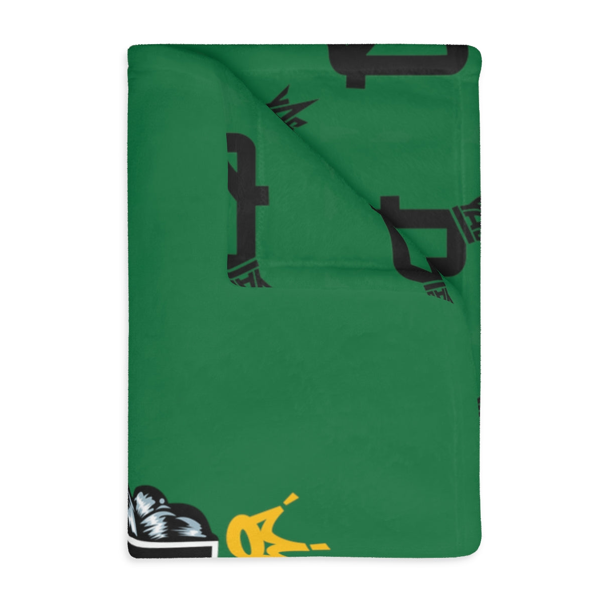 Green Proud Queen Velveteen Minky Blanket (Two-sided print)
