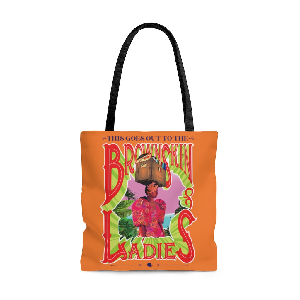 Brown Skin Ladies (Orange) Tote Bag
