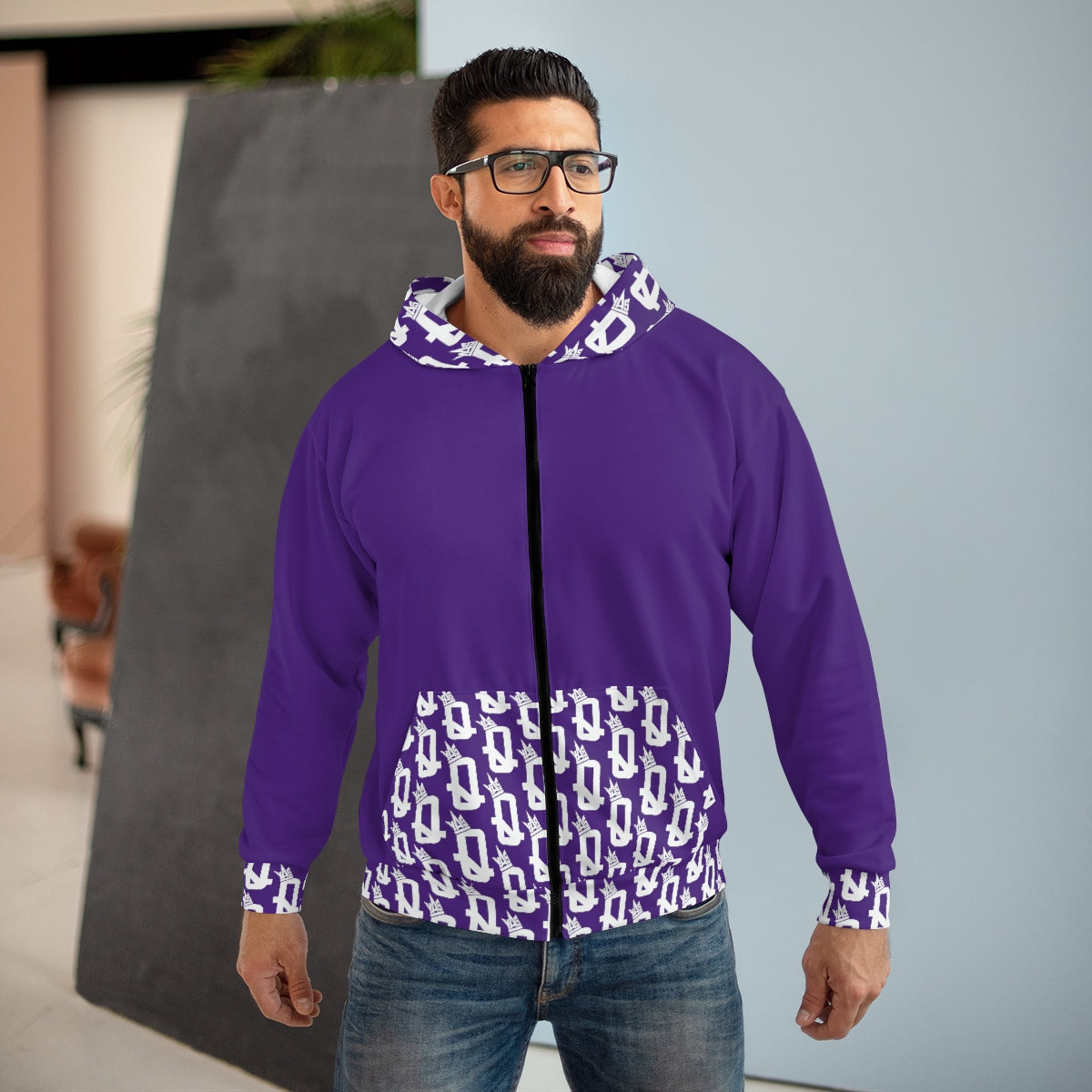 Still I Rise 'Peaches' (Purple) Unisex Zip Hoodie