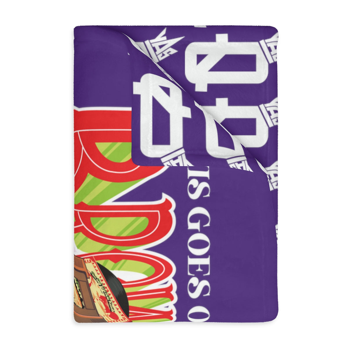 Purple Brown Skin Ladies Velveteen Minky Blanket (Two-sided print)