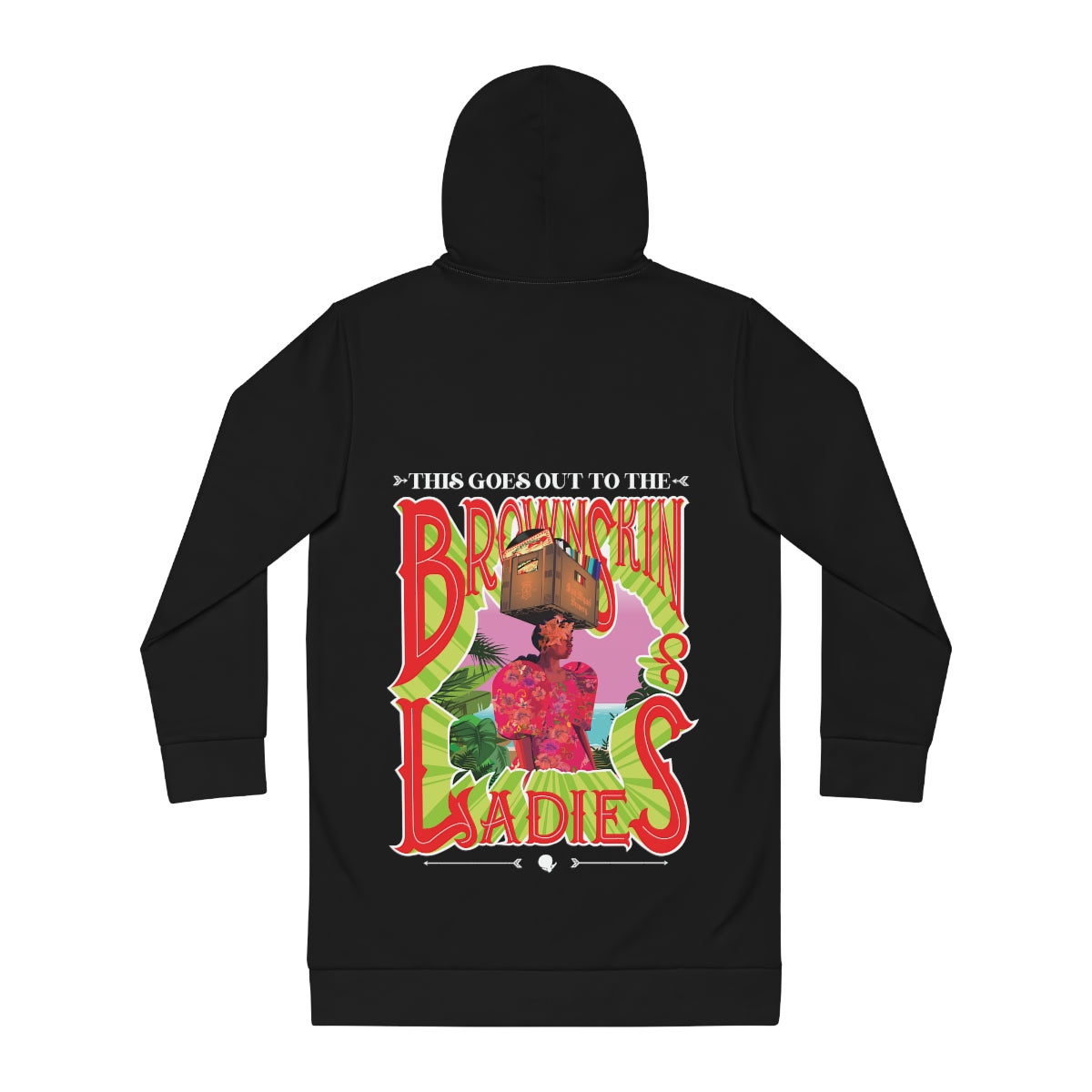 Black Brown Skin Ladies Hoodie Dress