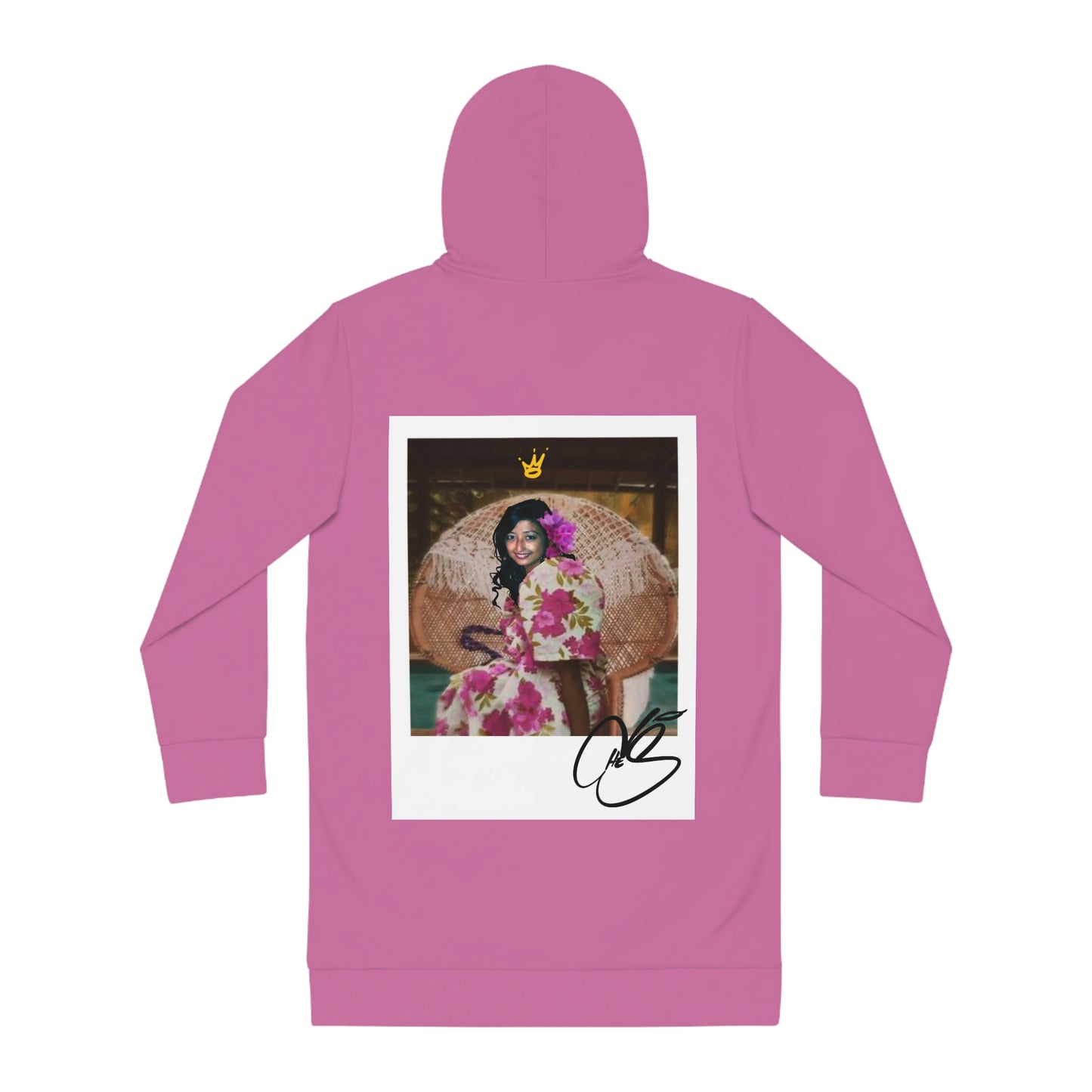 Queen Ches Ladies Hoodie Dress (Light Pink)