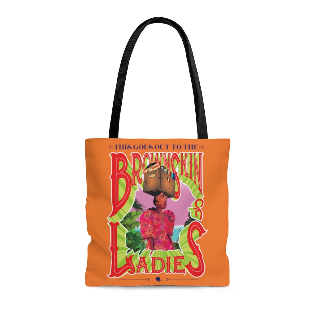 Brown Skin Ladies (Orange) Tote Bag