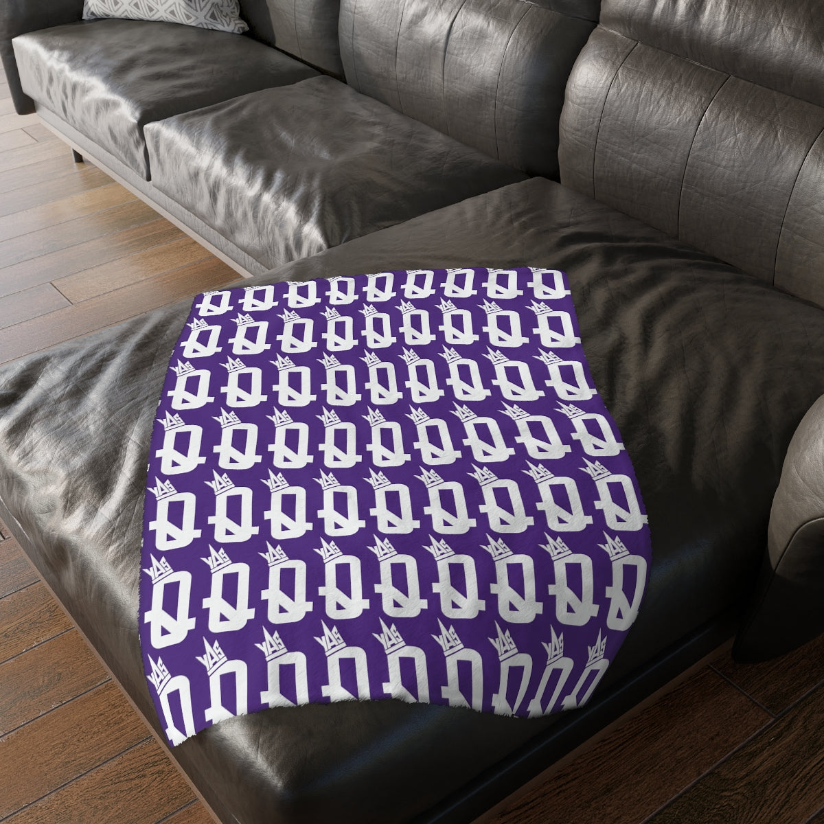 Purple Brown Skin Ladies Velveteen Minky Blanket (Two-sided print)