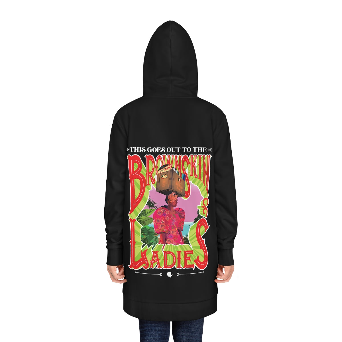 Black Brown Skin Ladies Hoodie Dress