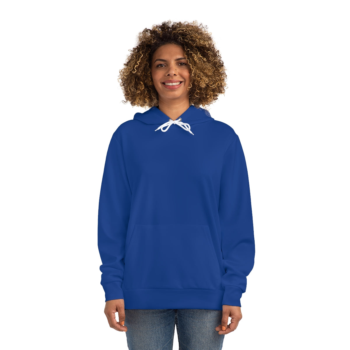 Brown Skin Ladies Blue Pullover Hoodie