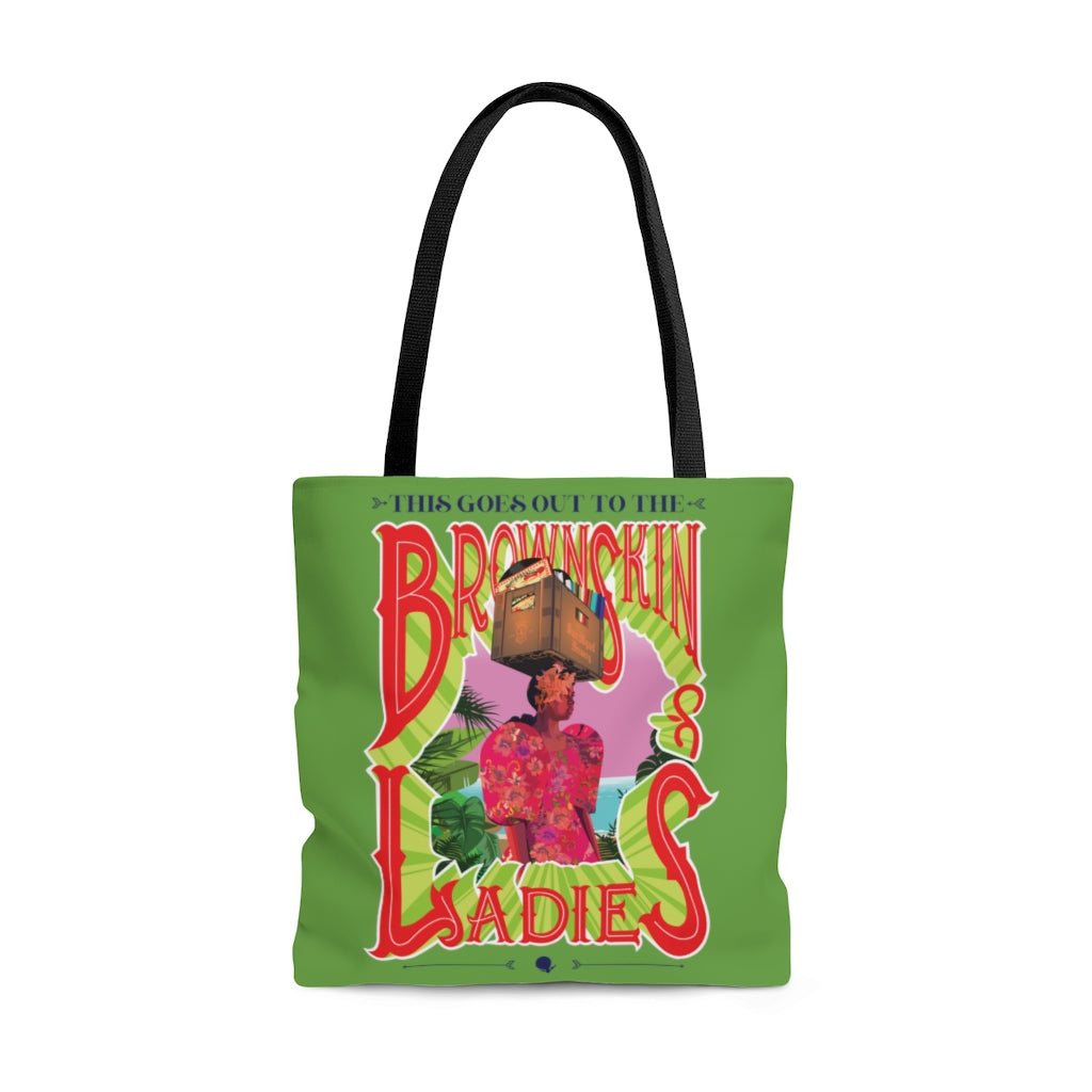 Brown Skin Ladies (Green) Tote Bag
