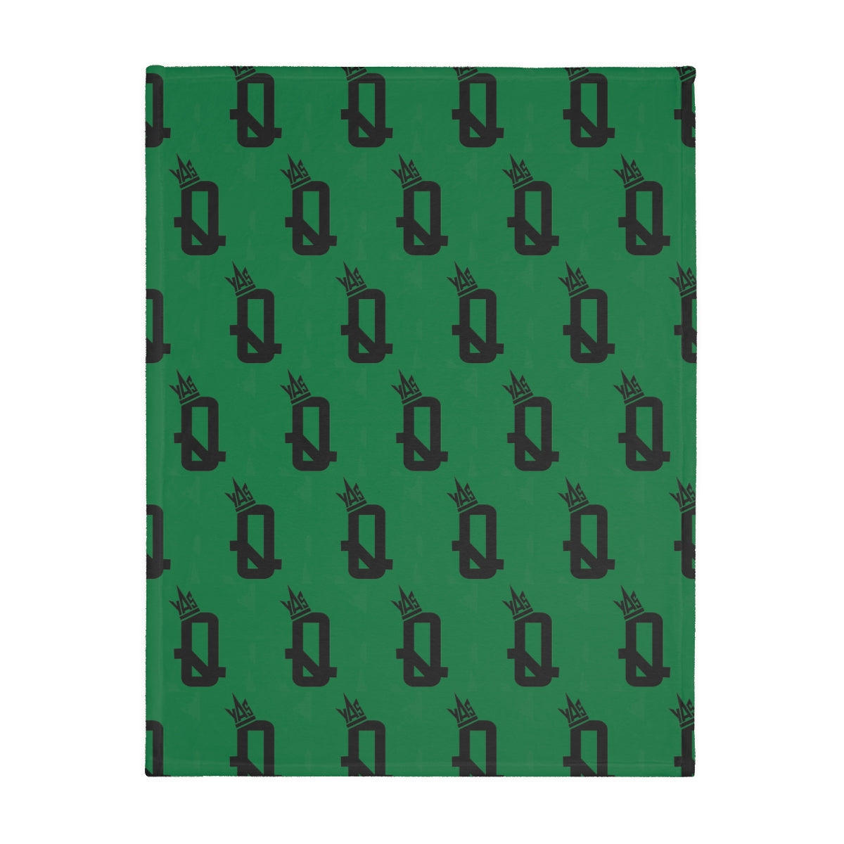 Green Proud Queen Velveteen Minky Blanket (Two-sided print)