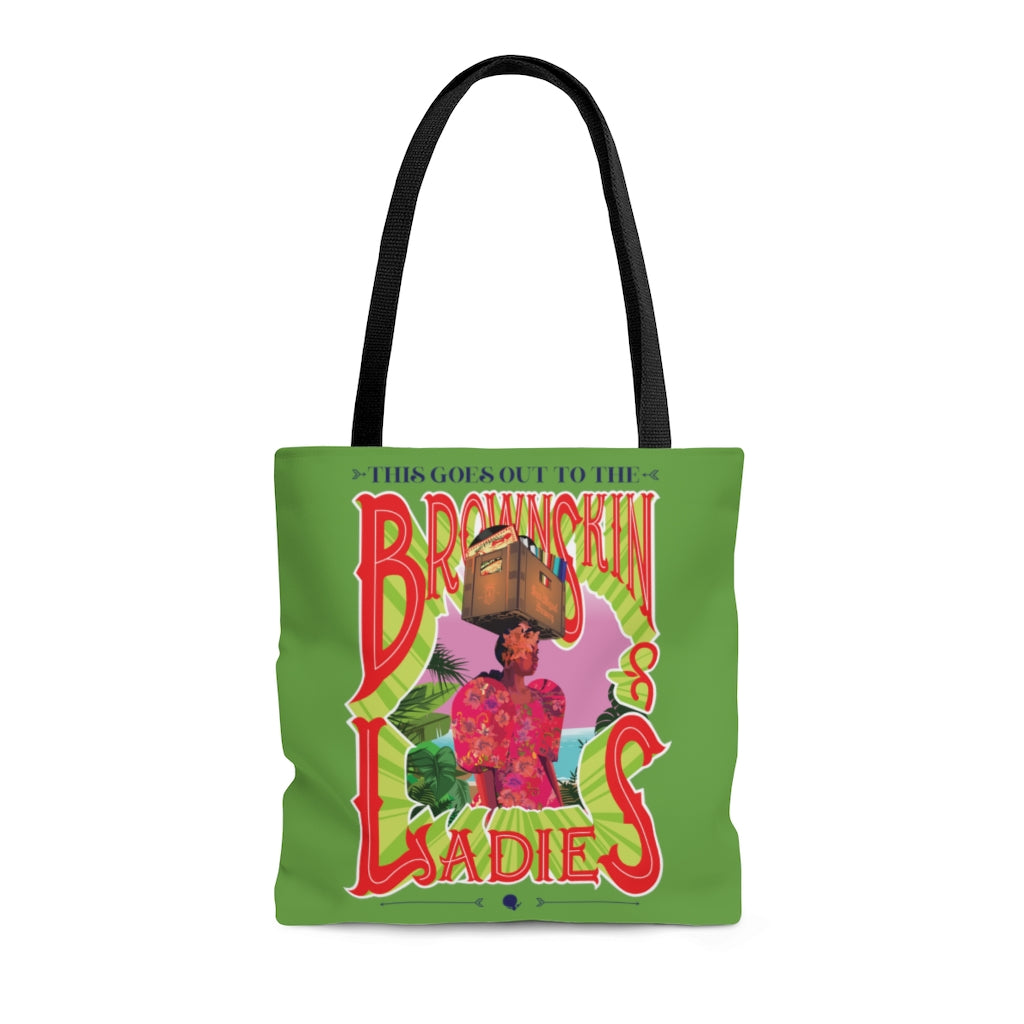 Brown Skin Ladies (Green) Tote Bag