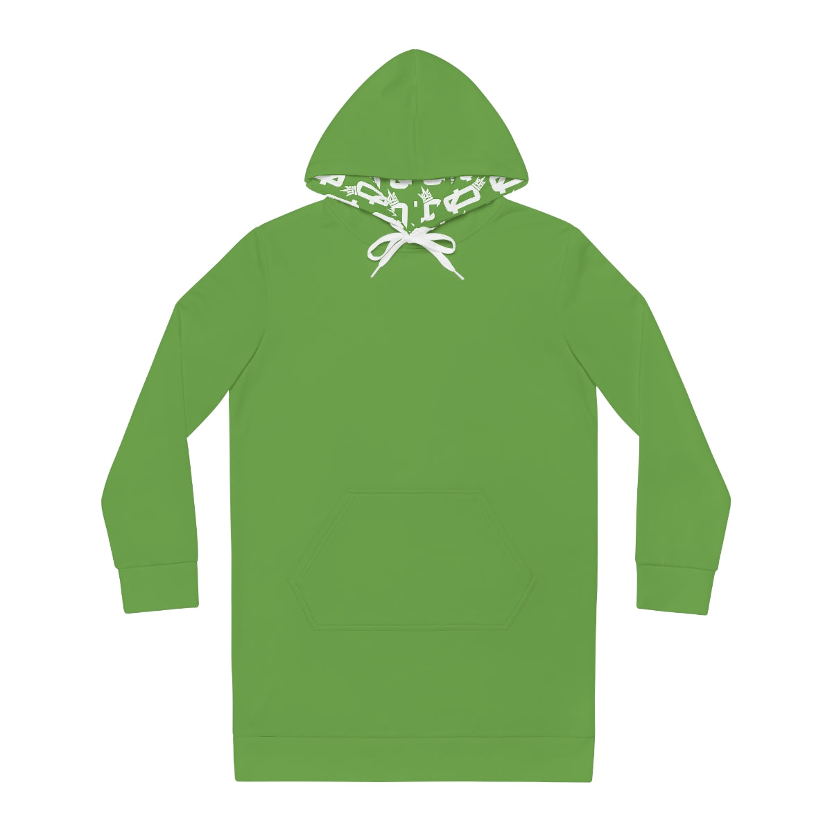 Green Brown Skin Ladies Hoodie Dress