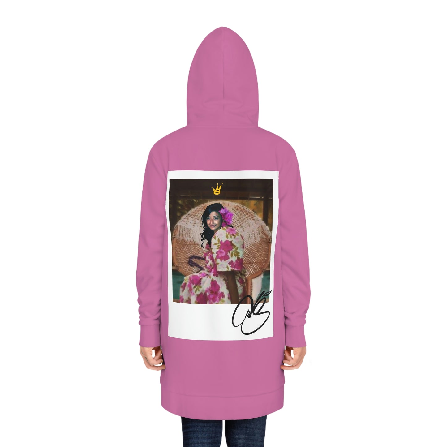 Queen Ches Ladies Hoodie Dress (Light Pink)