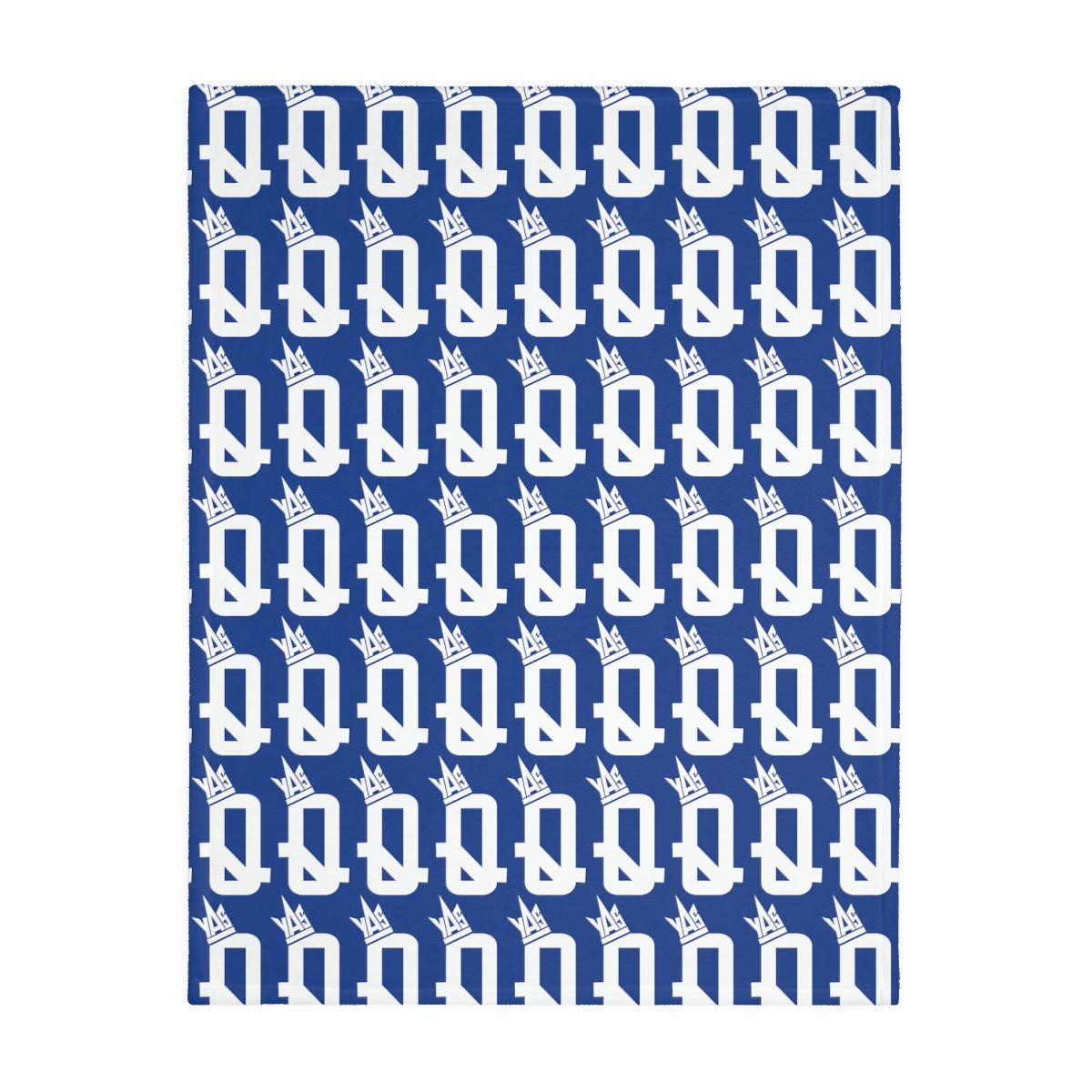 Blue Brown Skin Ladies Velveteen Minky Blanket (Two-sided print)
