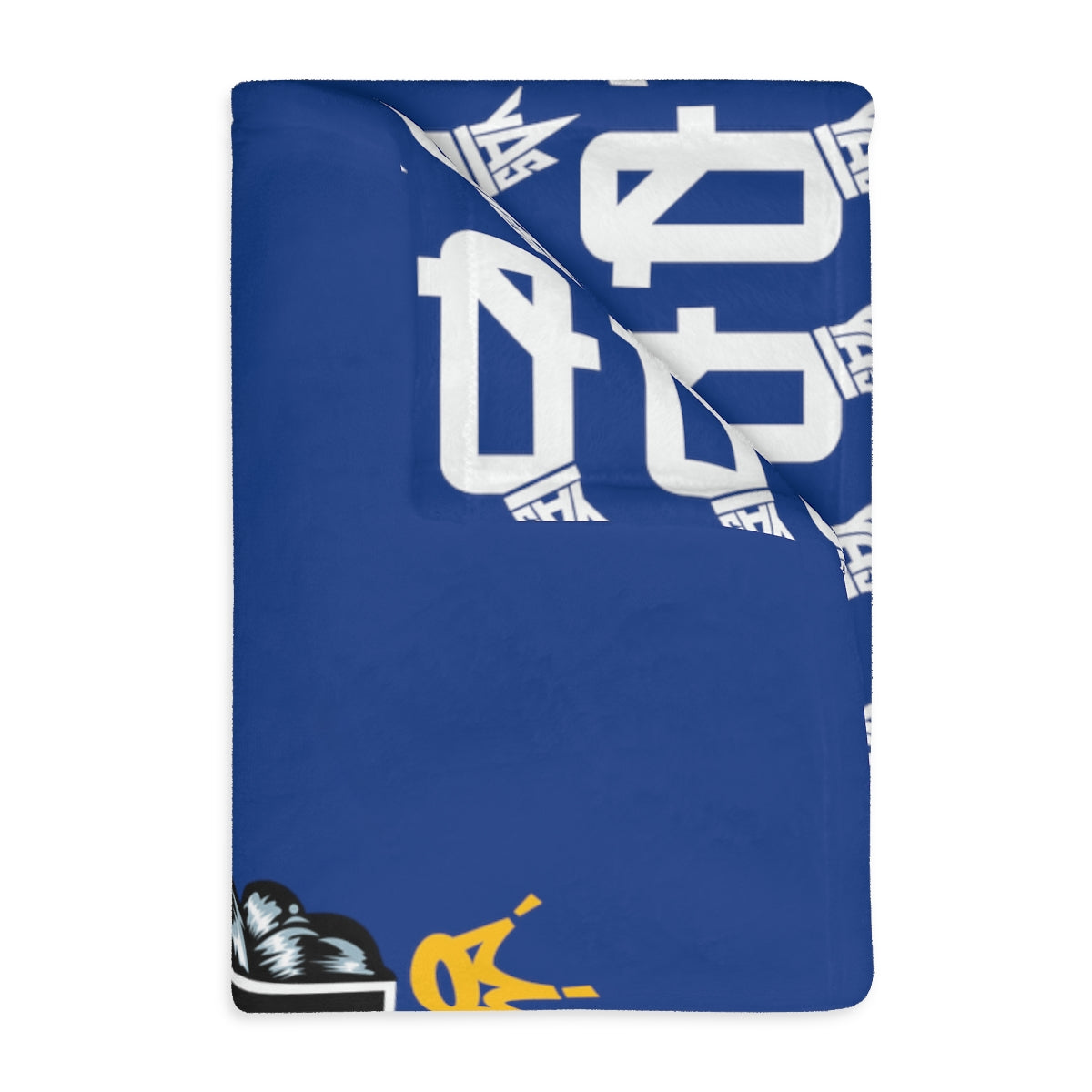 Blue Proud Queen Velveteen Minky Blanket (Two-sided print)