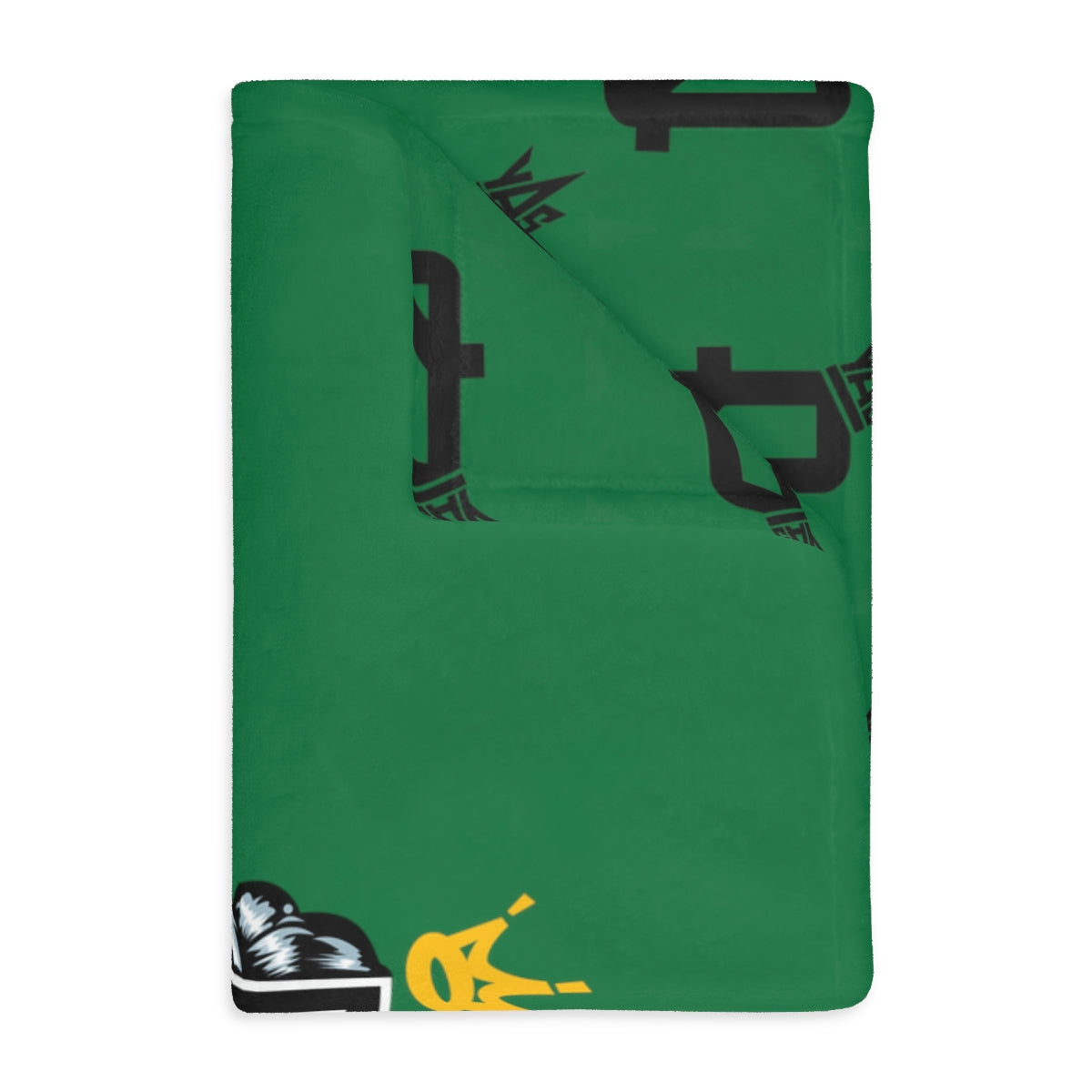 Green Proud Queen Velveteen Minky Blanket (Two-sided print)