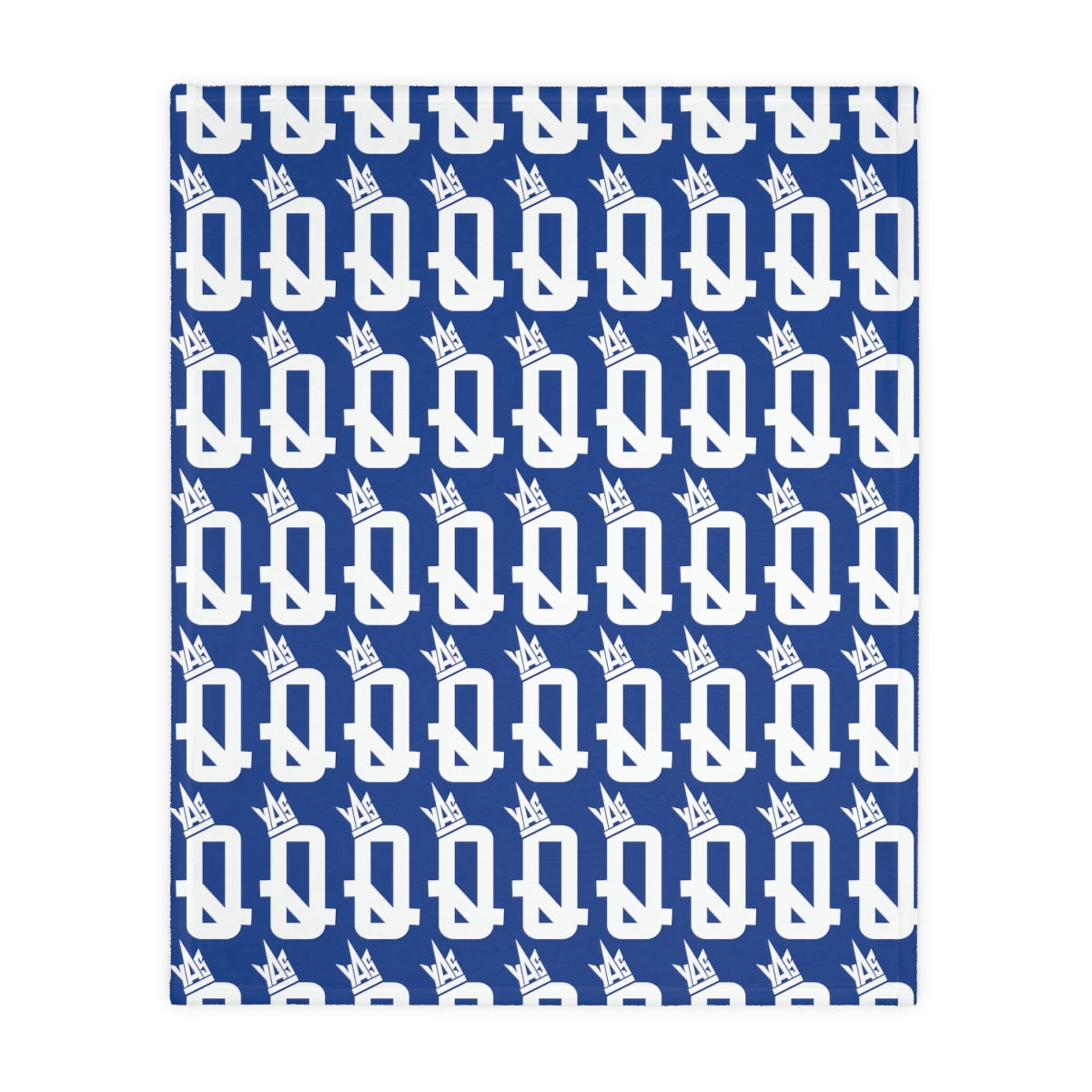 Blue Brown Skin Ladies Velveteen Minky Blanket (Two-sided print)