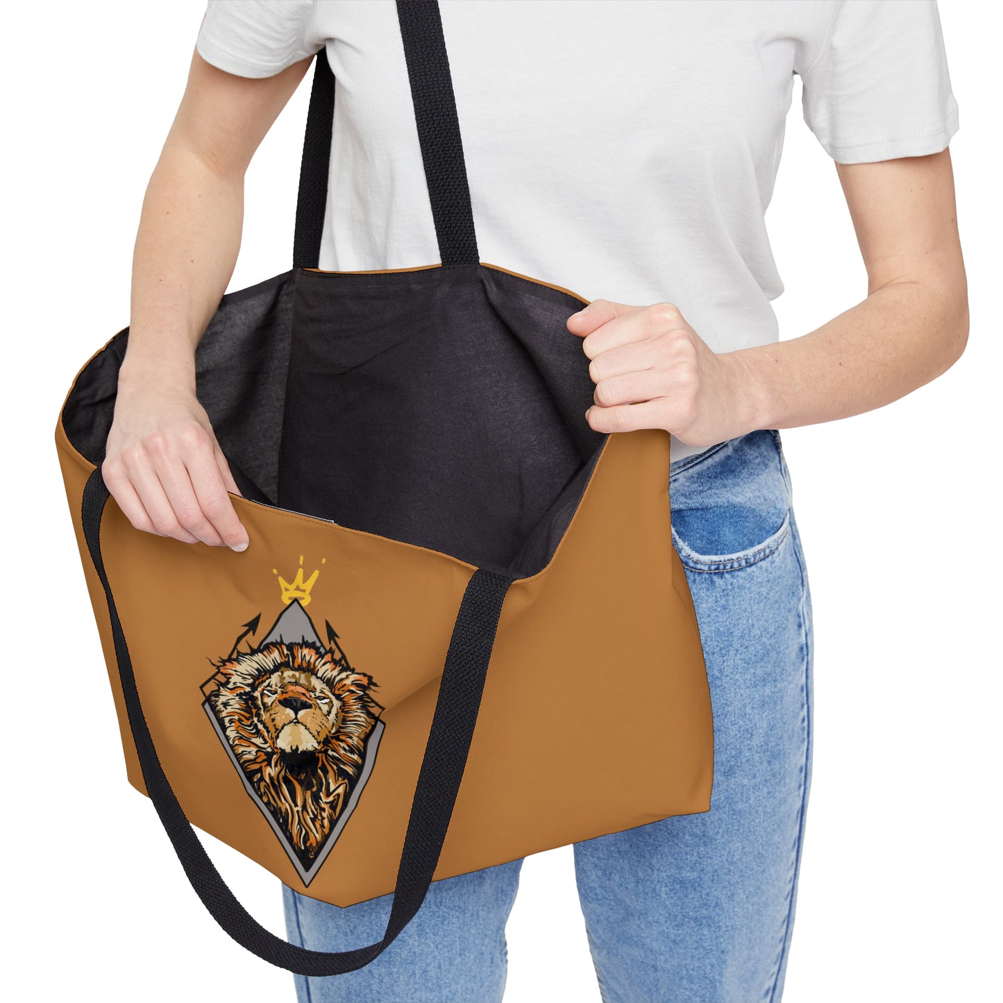 Roar in Style: Lion King Weekender Bag (Light Brown)