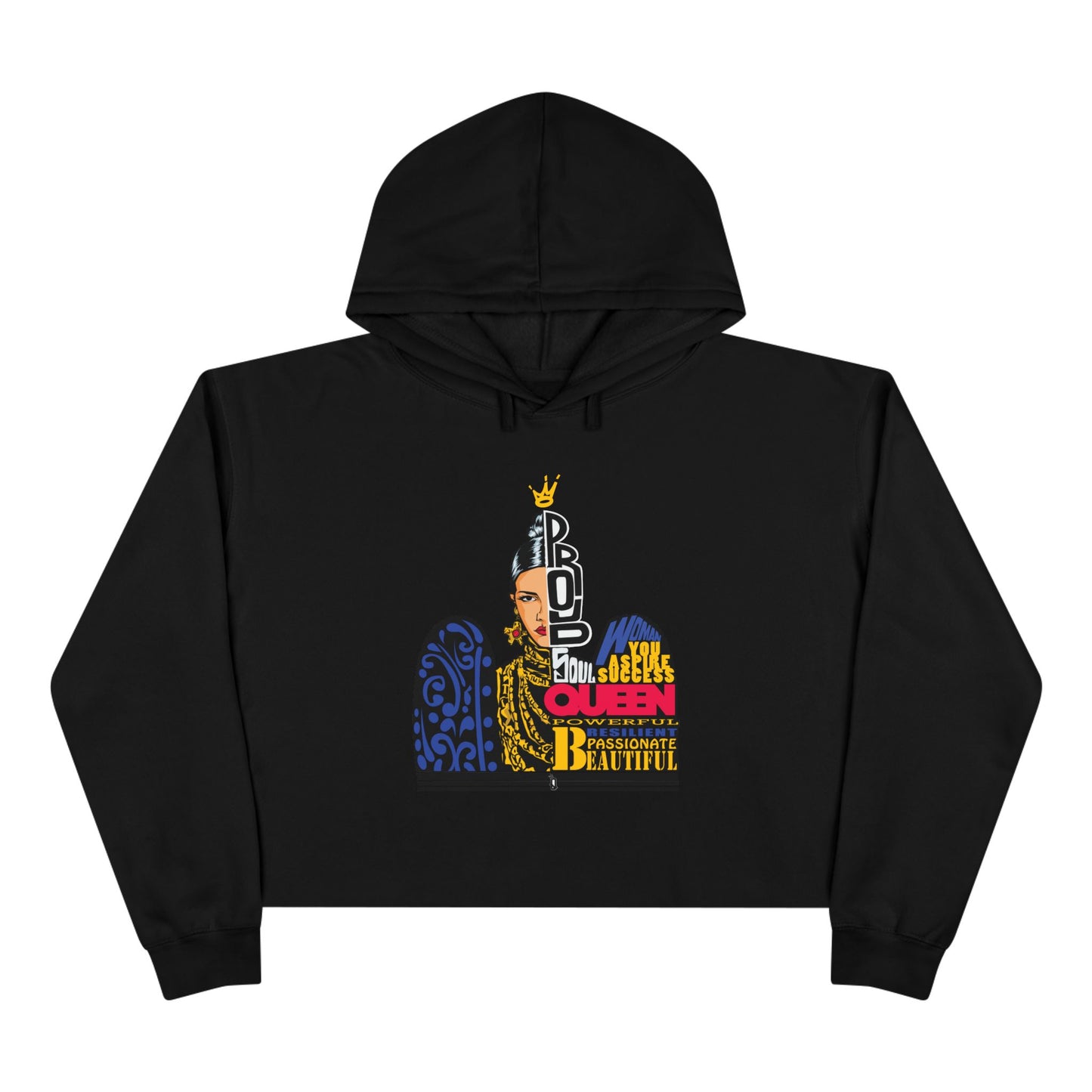 "Proud Queen" Crop Hoodie