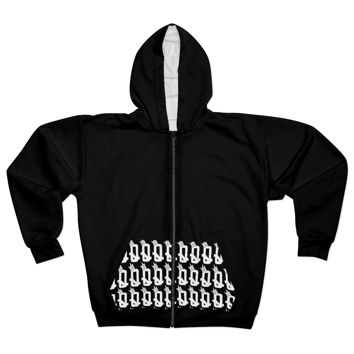 Brown Skin Ladies (Black) Pocket Q's Unisex Zip Hoodie