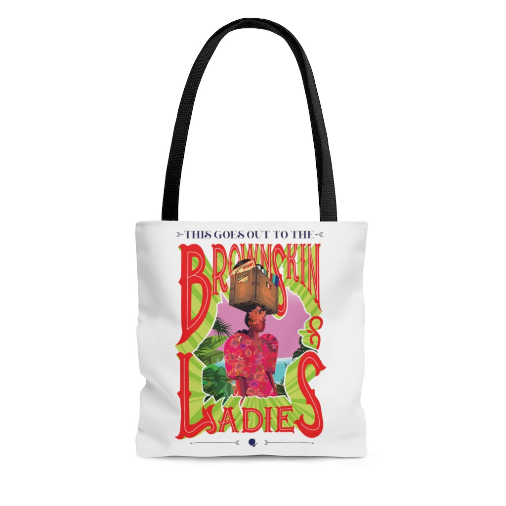 Brown Skin Ladies (White) Tote Bag