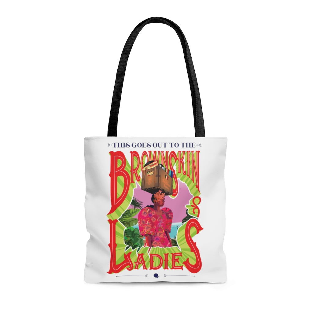 Brown Skin Ladies (White) Tote Bag