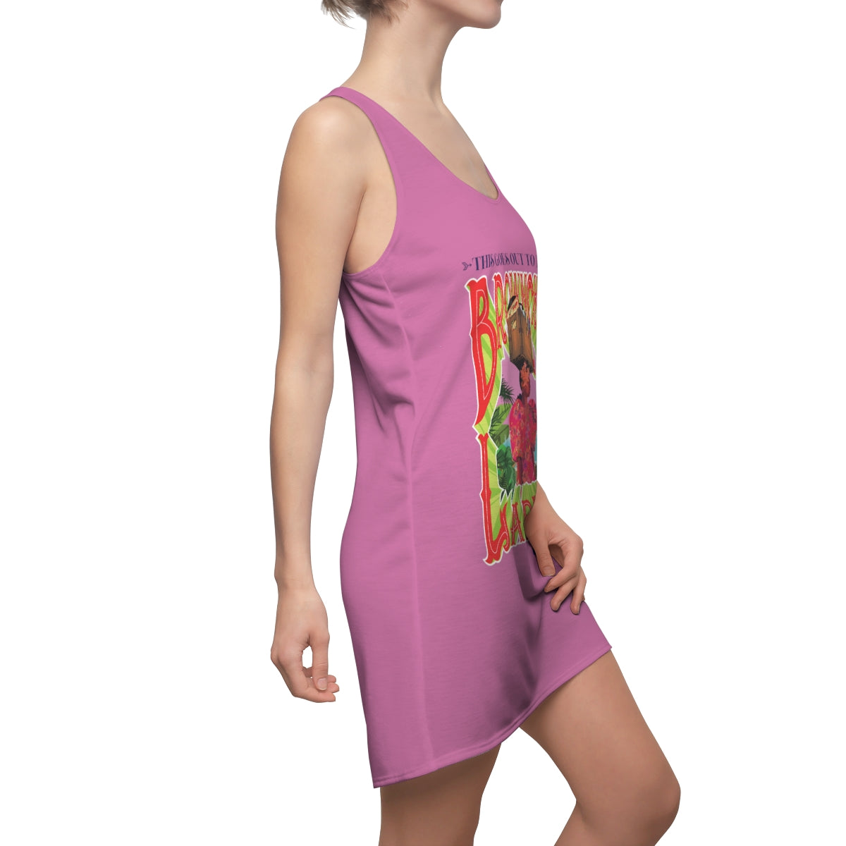 Brown Skin Ladies (Pink) Racerback Dress