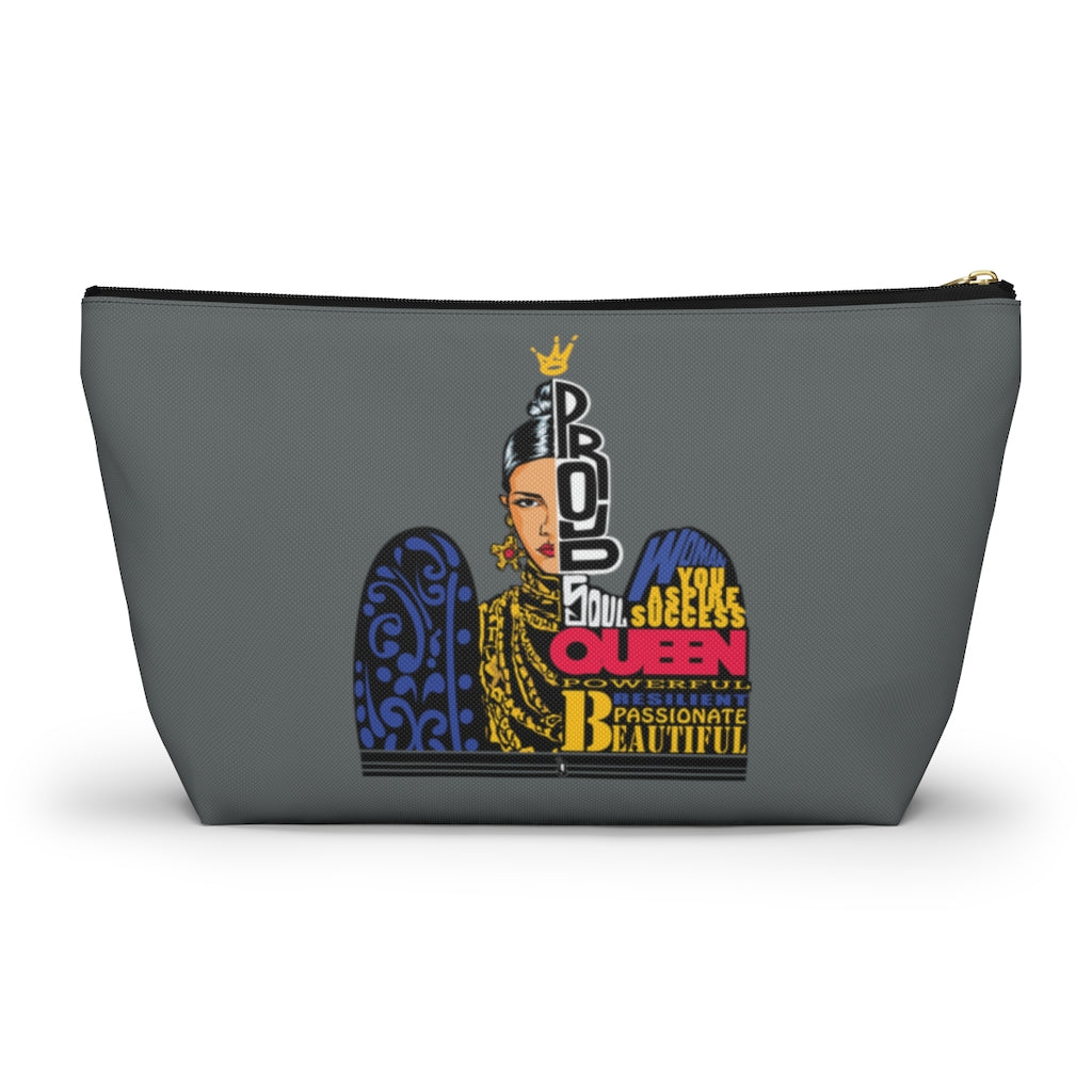 Proud Queen (Grey) Accessory Pouch w T-bottom