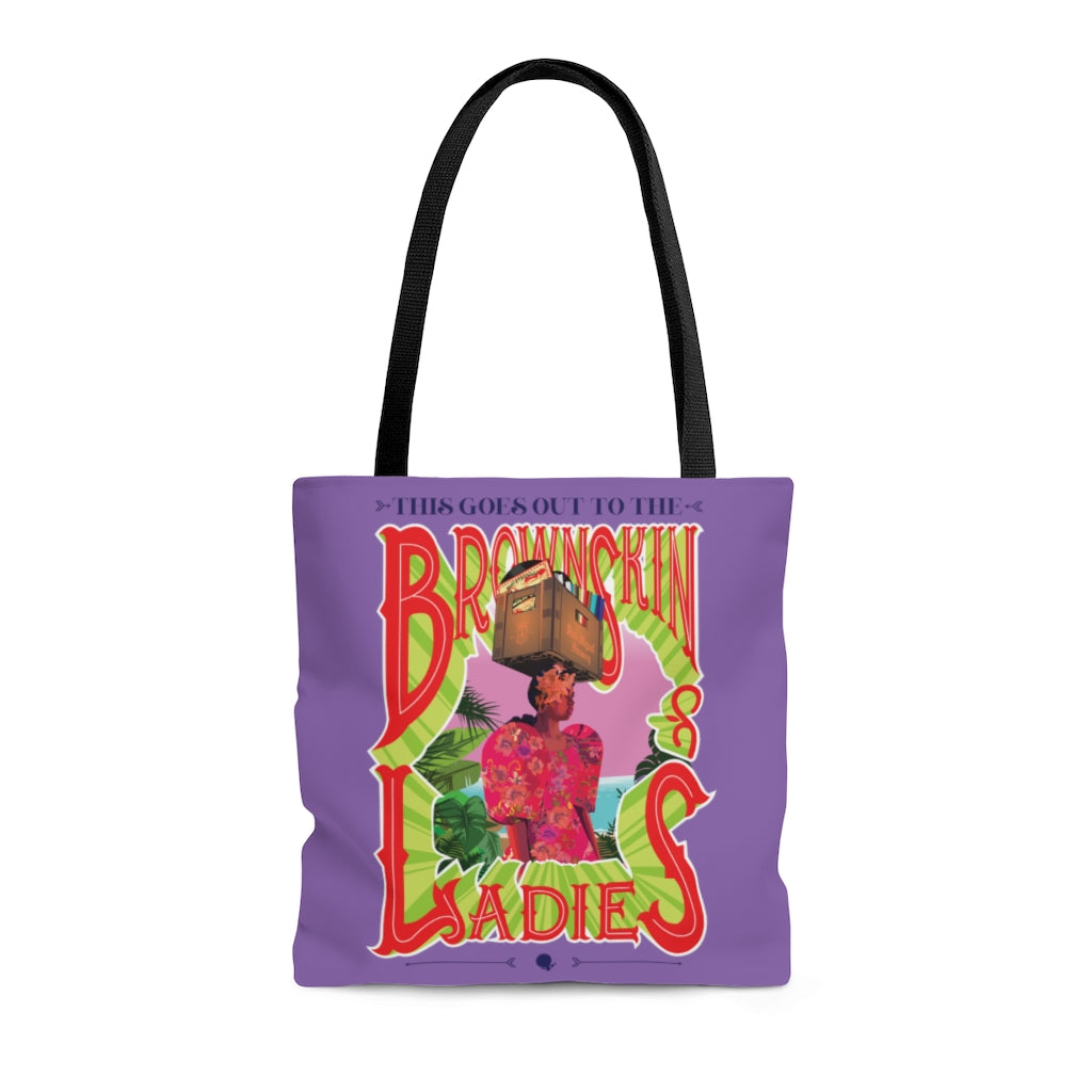Brown Skin Ladies (Purple) Tote Bag