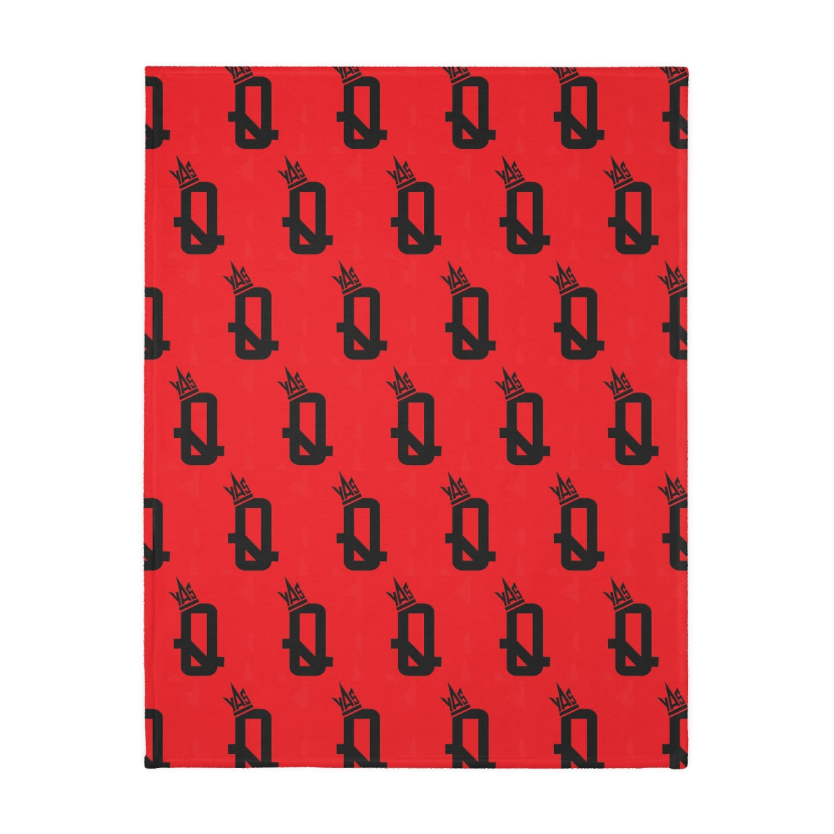 Red Proud Queen Velveteen Minky Blanket (Two-sided print)