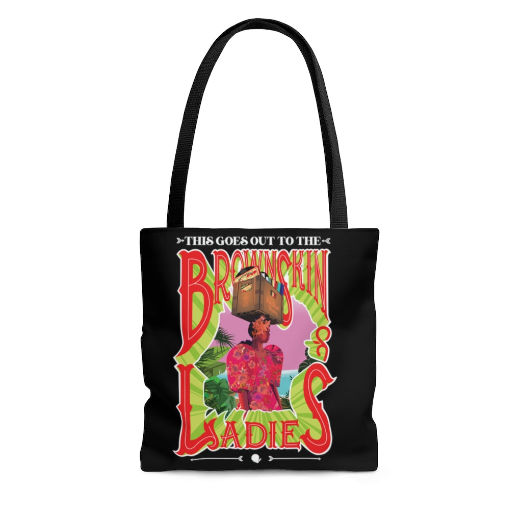 Brown Skin Ladies (Black) Tote Bag