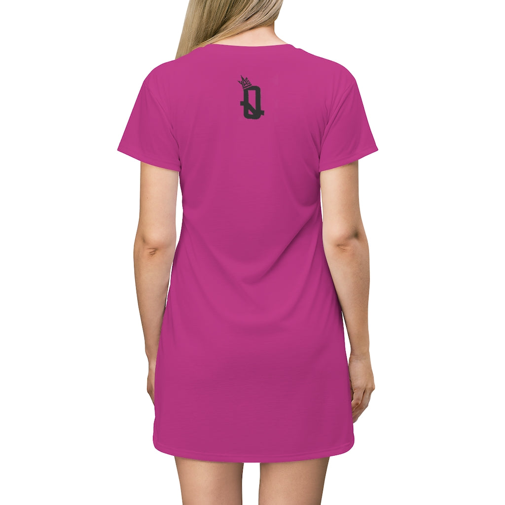 Brown Skin Ladies (Pink) T-Shirt Dress