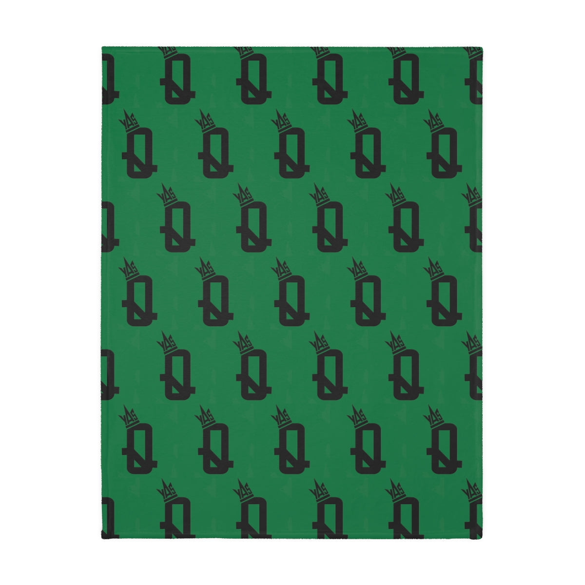 Green Proud Queen Velveteen Minky Blanket (Two-sided print)