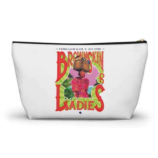 Brown Skin Ladies Accessory Pouch w T-bottom
