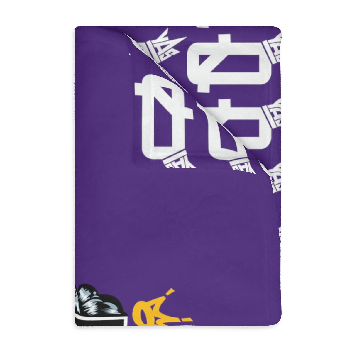 Purple Proud Queen Velveteen Minky Blanket (Two-sided print)
